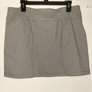 Black and White Checkered Skort